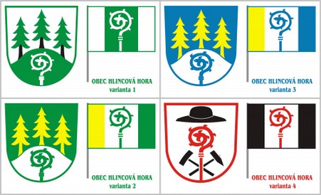 Znak a vlajka obce Hlincová Hora | Varianty 1-4